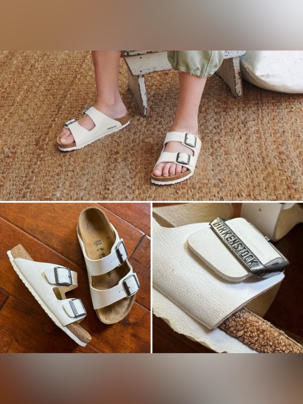 Birkenstock Kids Arizona white Birko-Flor